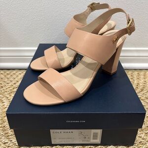 Cole Haan Women's Blush/Nude Block Heel Sandals Size 9